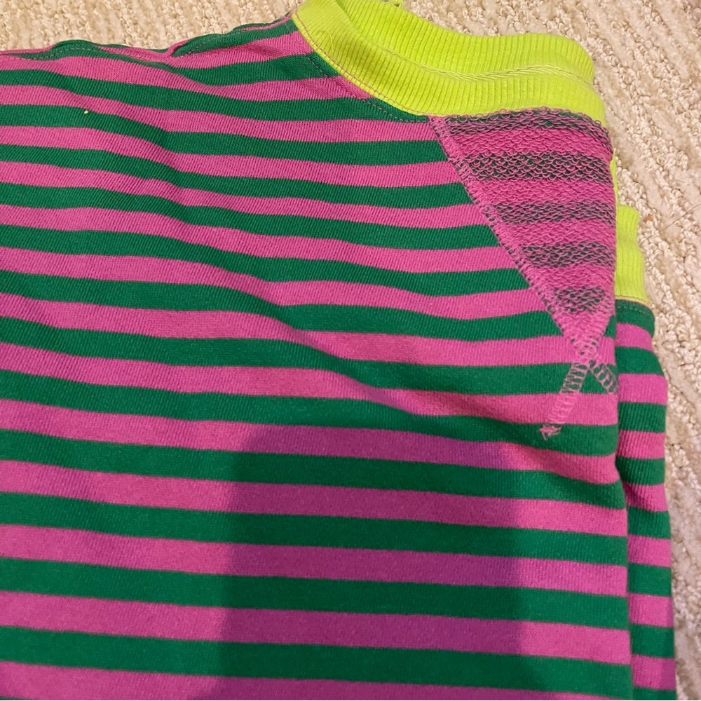 NEW Free People Classic Striped Oversized Crewneck - Picture 7 of 8